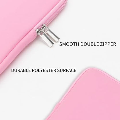 RAINYEAR 13 Inch Laptop Sleeve Case Padded Carrying Bag, Pink | Slim Protective Soft Zipper Computer Cover for 13.3 inch MacBook Air/Pro M1 M2 M3 M4 M5 A3449 A3240 A3113 A2681 A2338 - color: Pink, size: 13"