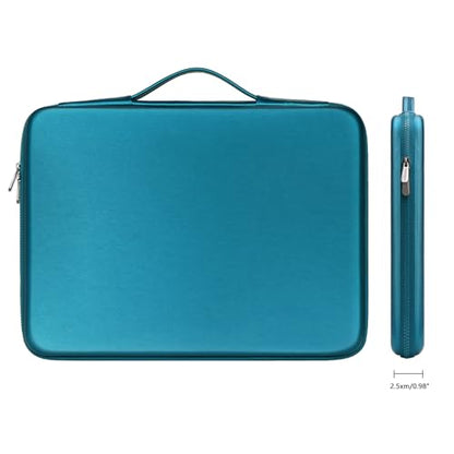 DOMISO 13.3 inch Laptop Sleeve with Handle Shockproof Computer Bag Waterproof EVA Protective Carrying Case for 13-13.3 inch Notebooks/13 MacBook Air/MacBook Pro Retina/Dell XPS 13/HP, Teal - color: Teal, size: 13.3 inch