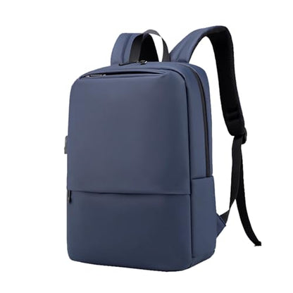 Business Travel Laptop Backpack, Large Water Resistant Travel Backpack | with USB Charging Port, Lightweight Commuter Computer Casual Daypack with Trolley Sleeve for Men Women - color: Blue