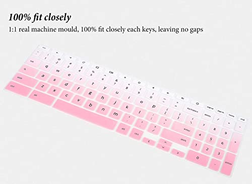Keyboard Cover for 15.6" Acer Chromebook 315 CB315-3HT/Acer Chromebook 715 CB715/17.3" Acer 317 Chromebook Laptop with Numeric Keypad, Acer Chromebook 15 CB315-3HT-C296/C6XF/C16B Skin-Gradual Pink - color: Gradual Pink