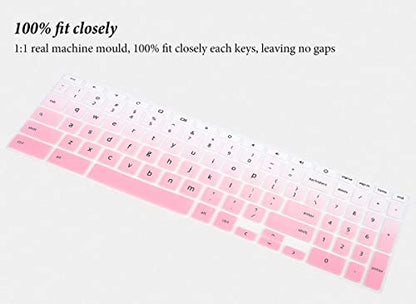 Keyboard Cover for 15.6" Acer Chromebook 315 CB315-3HT/Acer Chromebook 715 CB715/17.3" Acer 317 Chromebook Laptop with Numeric Keypad, Acer Chromebook 15 CB315-3HT-C296/C6XF/C16B Skin-Gradual Pink - color: Gradual Pink