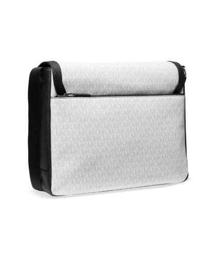 Michael Kors Malone Cargo Messenger Bag - color: Light Gunmetal/Bright White