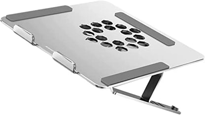 RGB Colorful Under LED Cooler Aluminum Adjustable Rack Pad Support Fan Laptop Notebook Alloy Inch Height for Cooling Gaming