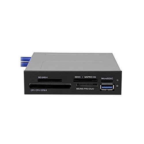 StarTech Internal Card Reader USB 3.0 UHS-II 3.5in Bay, TAA (35FCREADBU3) | SD/microSD/SDHC/SDXC, CompactFlash, Memory Stick, Multi-card, 20-pin header, Windows/macOS - size: Multi-Card, style: USB 3.0
