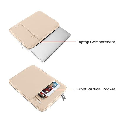 MOSISO Laptop Case 13 inch, Laptop Sleeve Bag with Pocket | Compatible with MacBook Neo A3404 2026/Air/Pro 13 M5/M4/M3/M2/M1 2026-2016, Polyester Vertical Computer Bag, Apricot - color: Apricot, size: 13 inch