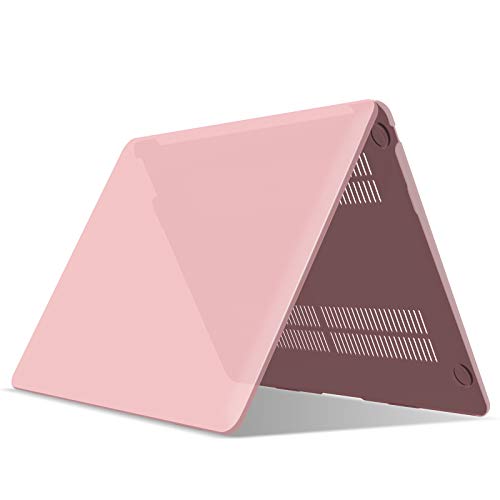 IBENZER Compatible with New MacBook Air 13 inch Case 2022 2021 2020 M1 A2337 A2179 A1932, Plastic Hard Shell Case with Keyboard Cover for Mac Retina Display with Touch ID, Rose Quartz, MMA-T13RQ+1 - color: Rose Quartz