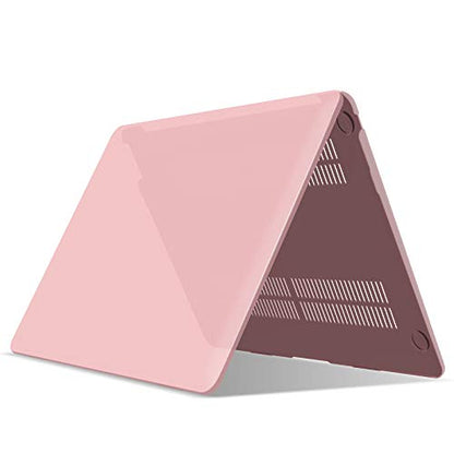 IBENZER Compatible with New MacBook Air 13 inch Case 2022 2021 2020 M1 A2337 A2179 A1932, Plastic Hard Shell Case with Keyboard Cover for Mac Retina Display with Touch ID, Rose Quartz, MMA-T13RQ+1 - color: Rose Quartz