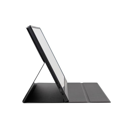 Portable Monitor, 15.6" 1080P FHD IPS Travel Monitor w/Smart Cover & Speakers, HDMI USB C Plug & Play, Second External Monitor for Laptop/PC/Phone/Mac