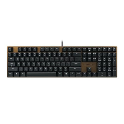 Cherry KC 200 MX Wired Mechanical Office Keyboard MX2A Silent RED Switches | Modern Design, Aluminum Surface, USB-A Connection, Black/Bronze, Quiet Keys - color: Bronze W/MX2A Silent Red