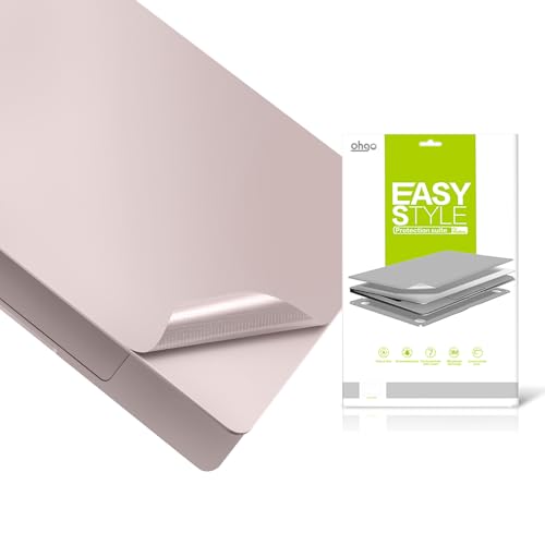 4 in 1 Ultra Thin 3M Vinyl Full Size Laptop Skin Palm Rest Sticker for 2026 New Released MacBook Pro Neo 13 Inch A18 (Blush Pink) - color: Blush Pink