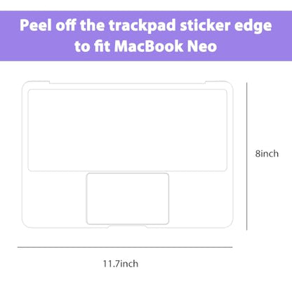 Palm Rest Cover for 2026 MacBook Neo with Trackpad Protector | Scratch-Resistant Vinyl Skin,MacBook Neo Accessories Skin Sticker,Residue-Free Sticker,Removable - color: Clear