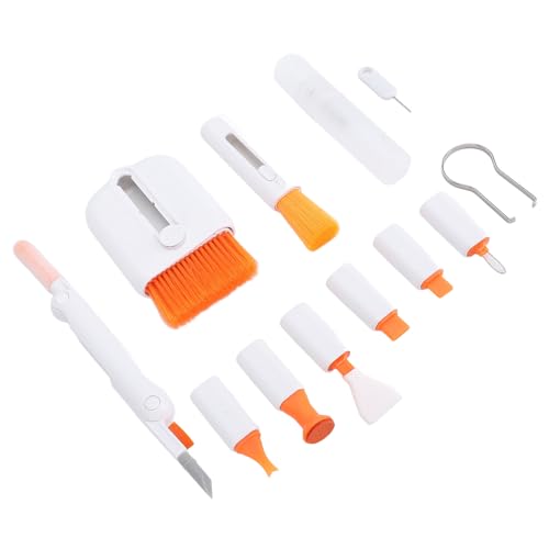 Microfiber Cloth Soft Brush Steel Brush Plastic Cleaner 3 in 1 Laptop Keyboard Cleaning Kit, Eyeglasses Phones Tablet