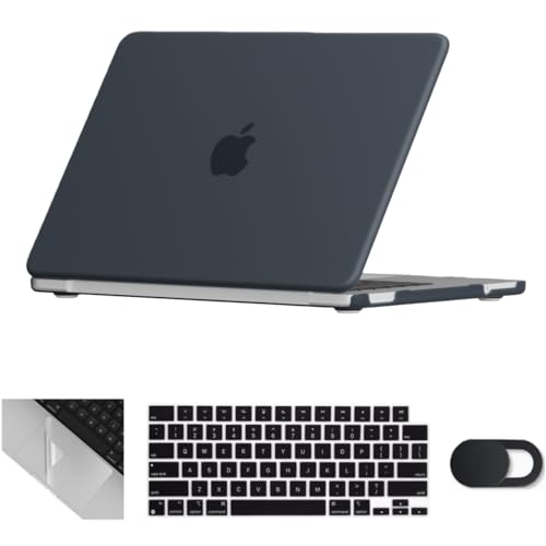 Se7enline for MacBook Neo Case 13 inch 2026 Model A3411,Frost Black | 4 in 1 Laptop Case,Keyboard Cover,Trackpad Protector,Webcam Cover,Anti-Scratch Anti-Drop Full Protection Slim Lightweight - color: Frost Black, size: 13 Inch