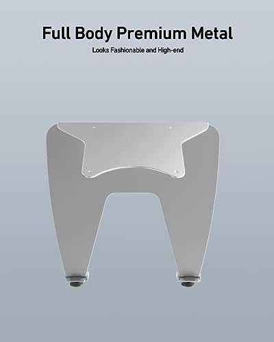 ergounion VESA Laptop Tray for Monitor Mount, Holds Laptops up to 17.3 Inches and 28.6 lbs, Fits 100x100mm VESA, Notebook Tray Office Desk Accessories, Silver - color: Silver