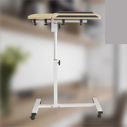 Overbed Table Bedside Shelf Over Bed Table with Wheels and Tilting Desktops Adjustable Rolling Laptop Overbed Desk Tray Study TV Tray