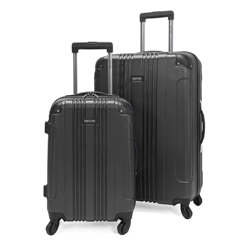 Kenneth Cole REACTION Out of Bounds Lightweight Hardshell 4-Wheel Spinner Luggage, Charcoal, 2-Piece Set (20" & 28") - color: Charcoal, size: 2-Piece Set (20" & 28")