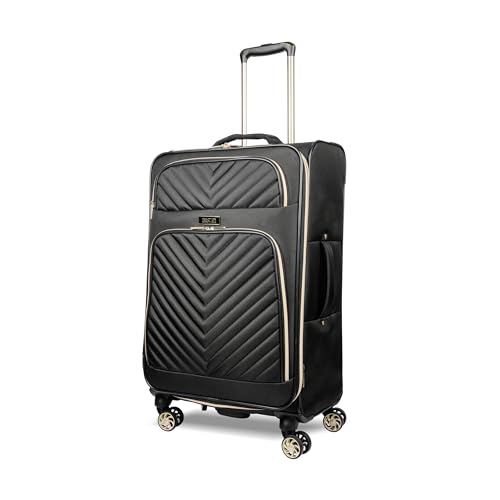Kenneth Cole REACTION Chelsea Chevron Quilted Luggage, Black, 24-Inch Checked - color: Black, size: 24-Inch Checked
