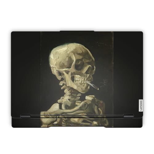 Laptop Skin Compatible with Lenovo Legion 5 Gaming Laptop (15IRX9) 2024 - Skull with Cigarette - Premium 3M Vinyl Protective Wrap Decal Cover - Easy to Apply | Crafted in the USA - color: Skull With Cigarette, size: Legion 5 Gaming (15IRX9) 2024 Top Skin