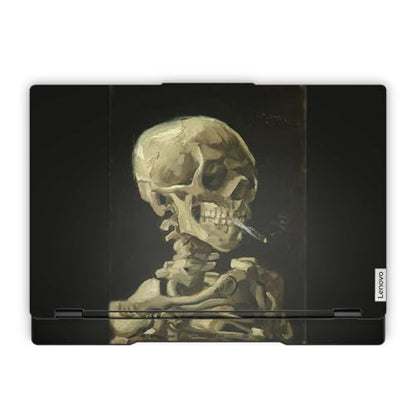 Laptop Skin Compatible with Lenovo Legion 5 Gaming Laptop (15IRX9) 2024 - Skull with Cigarette - Premium 3M Vinyl Protective Wrap Decal Cover - Easy to Apply | Crafted in the USA - color: Skull With Cigarette, size: Legion 5 Gaming (15IRX9) 2024 Top Skin