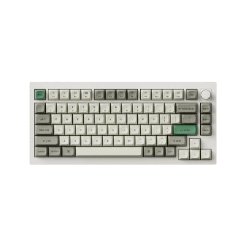 Q1 Max Custom Mechanical Keyboard | QMK VIA Programmable, Jupiter Mechanical Switches, Vivid RGB Backlight, Premium Double Shot Keycaps(Red,Shell White) - color: Shell White, size: Red