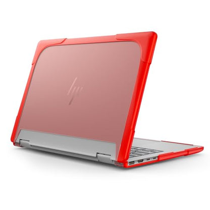 Batianda Protective Case for HP Envy x360 2-in-1 14 Inch 2024, Red | Shockproof TPU Bumper with Matte Durable Hard Shell and 360° Flip Support, Fits 14-fc0000 and 14-fa0000 Series - color: Red