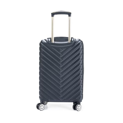 Kenneth Cole REACTION Madison Square Lightweight Hardside Chevron Expandable Spinner Luggage, Black, 20-Inch Carry On - color: Black, size: 20-Inch Carry On