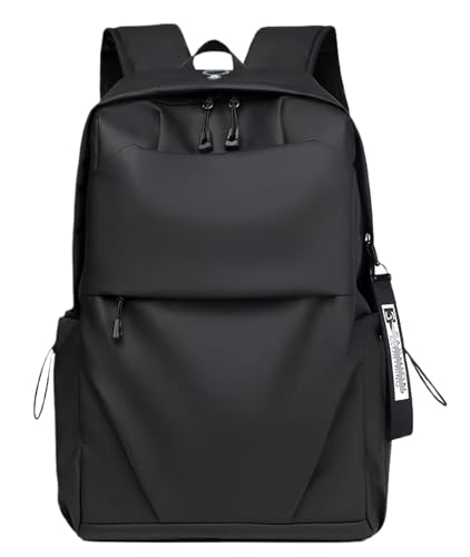 Water Resistant 14 Inch Laptop Backpack for Men Women - USB Charging Port & Headphone Hole College School Bookbag & Travel Backpack for Work Business Commute (black) - color: Black