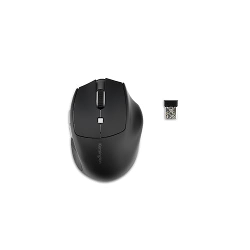 Kensington Wireless Mouse, Pro Fit Ergo MY435 EQ Rechargeable Mouse, Fits Small to Medium-Size Hands, Programmable Buttons, Quiet-Click Buttons, Bluetooth 5.0 & 2.4GHz Connection - Black (K72501NA) | Fits small to medium hands, programmable and quiet-clic