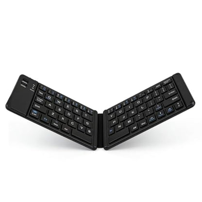 Yoidesu Foldable Bluetooth Keyboard, Ultra Slim Portable Wireless Keyboard, Quiet Rechargeable Dual Mode Portable Folding for Tablets Desktop Computers Laptops (Black)