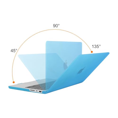 MOSISO Compatible with MacBook Pro 14 inch Case M5 2026 M4 2025 M3 M2 M1 2024-2021 A3427 A3426 A3434 A3112 A3185 A3401 A2918 A2992 A2779 A2442,Hard Case&Keyboard Skin&ScreenFilm&Pouch, Aqua Blue - color: Aqua Blue