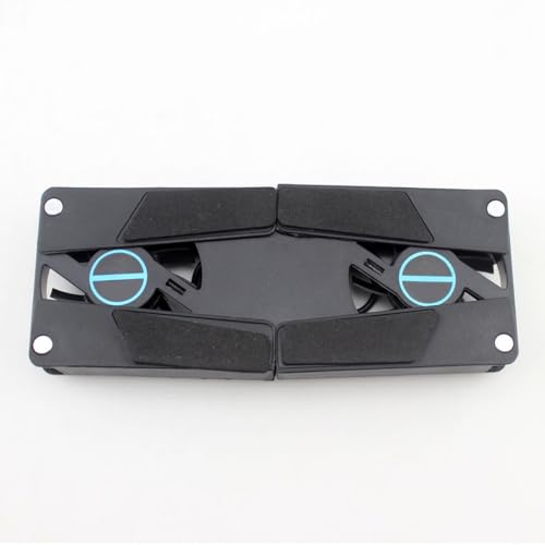 KALLORY 2PCS Laptop Cooling Pad with Dual Fans USB Powered Ventilated Support Stand Slip Mat Low Noise Design for Travel and Business Use