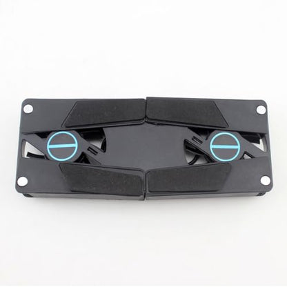 KALLORY 2PCS Laptop Cooling Pad with Dual Fans USB Powered Ventilated Support Stand Slip Mat Low Noise Design for Travel and Business Use