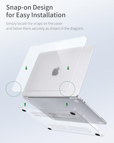 Glossy Clear Laptop Case Compatible with MacBook Neo 13 inch 2026 | 13-in Mac Model A3404, A18 Pro Chip, Ultra Thin Hard Shell Cover Protect from Scratches, Shiny Transparent Display Logo - color: Crystal Clear, size: MacBook Neo 13"