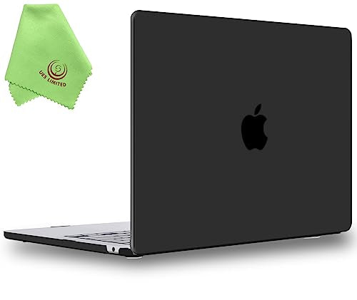 UESWILL Case for MacBook Air (15 inch, M2 M3 M4 M5, 2023 2024 2025 2026) Model A3448 A3241 A3114 A2941, Matte Hard Shell Cover + Microfiber Cloth, Black - color: Black, size: MacBook Air 15" (M2 M3 M4 M5)