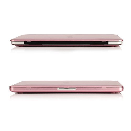 RUBAN Case for MacBook Pro Retina 13 inch (A1502 & A1425 Models) 2015 2014 2013 2012, Plastic Hard Shell Case & Keyboard Cover for Old Version MacBook Pro Retina 13 Inch, Rose Gold - color: Rose Gold
