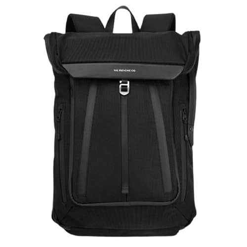 The Frenchie Co. - Work/Travel Speed Backpack - Expandable 23–30 liters - Laptop compartment with anti-theft magnetic closure - Ballistic nylon durable commuter pack - color: Black
