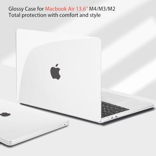 Teryeefi MacBook Air 13.6 Inch Case M5 2022 2023 2024 2025 2026 Model: A2681/A3113/A3240/A3449, Hard Shell Cover & Keyboard Cover & USB 3.0 Adapter for New MacBook Air 13 M4 M3 M2, Crystal Clear - color: Crystal Clear