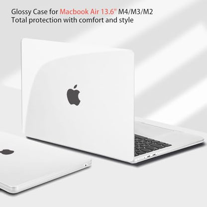 Teryeefi MacBook Air 13.6 Inch Case M5 2022 2023 2024 2025 2026 Model: A2681/A3113/A3240/A3449, Hard Shell Cover & Keyboard Cover & USB 3.0 Adapter for New MacBook Air 13 M4 M3 M2, Crystal Clear - color: Crystal Clear