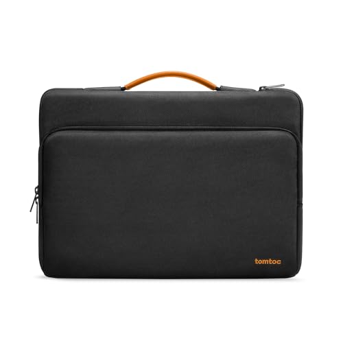 tomtoc 360° Protective Laptop Bag for 15.6" HP ASUS Dell Lenovo Acer Laptop | Water-Resistant Notebook Sleeve Case Fits HP EliteBook/ProBook, Lenovo Legion/Yoga/ThinkPad/ThinkBook/IdeaPad 15.6" Laptop - color: Black, size: 15.6-16.2 Inch