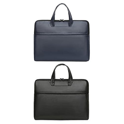 Tote Laptop Bag with Handles Zippers Organize for Notebook Computer Sleeve Handbag Bag Leather Laptop for Men - color: Blue