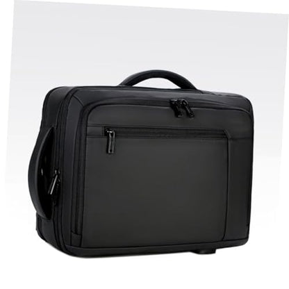 Large Capacity USB Charging Business Backpack for Men Laptop Bag with Built Charging Port Portable Work Bookbag for Commuting and Office Use Black