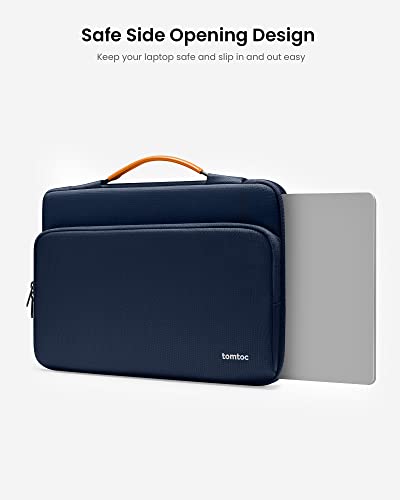 tomtoc 360° Protective Laptop Bag for 15.6" HP ASUS Dell Lenovo Acer Laptop | Water-Resistant Notebook Sleeve Case Fits HP EliteBook/ProBook, Lenovo Legion/Yoga/ThinkPad/ThinkBook/IdeaPad 15.6" Laptop - color: Navy Blue, size: 15.6-16.2 Inch
