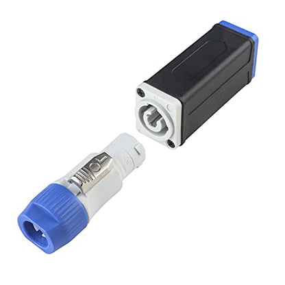 MAD OWL 2 Packs Powercon to Powercon Male and Female Powercon Connectors Extension Adapter 13 AWG, Male and Female Powercon Jack Powercon in Connector Ac Power Connectors Powercon Plug