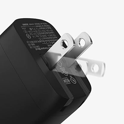 Amazon Basics 30W One-Port Foldable GaN USB-C Wall Charger with Power Delivery PD for Tablets & Phones (iPhone 16/15/14/13/12/11/X, iPad, Samsung, and More), Compact Travel Charger, Non-PPS, Black - color: Black, style: 30W (1 USB-C)