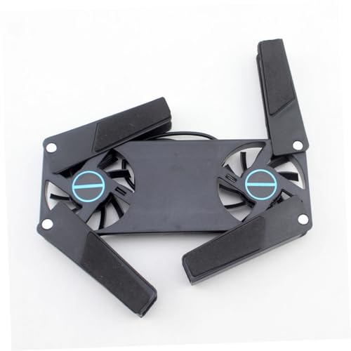 Happyyami 2Pcs USB Laptop Cooling Pad with Dual Fans Folding Ventilated Support for Laptops Slip Design Low Noise for Commuters and Travelers