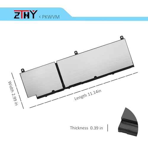 ZTHY 95Wh PKWVM Battery Replacement for Dell Precision 7550 7560 7750 7760 | P44E P93F P44E001 P44E002 P93F001 P93F002 C903V 17C06 0CR72X 0447VR 068N03 453-BBCQ Laptop Battery 11.4V 6-Cell
