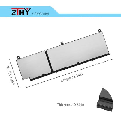 ZTHY 95Wh PKWVM Battery Replacement for Dell Precision 7550 7560 7750 7760 | P44E P93F P44E001 P44E002 P93F001 P93F002 C903V 17C06 0CR72X 0447VR 068N03 453-BBCQ Laptop Battery 11.4V 6-Cell