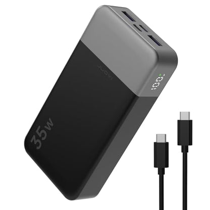 JUOVI Power Bank 35W 20000mAh Portable Charger Fast Charging，PD 3.0 QC 4.0 Fast Charging Phone Charger with LED Display, Travel Battery Pack 2 USB C 2 USB A Ports for iPhone 16/15/14 Series, Galaxy, - color: 4 Outputs Black
