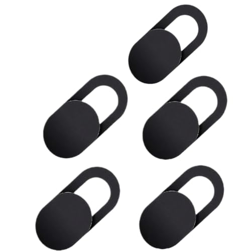 Webcam Cover, Webcam Cover Slide Compatible for Laptop, Desktop, PC, Smartphone,Protect Your Privacy and Security,Strong Adhesive (5 Pack Black)