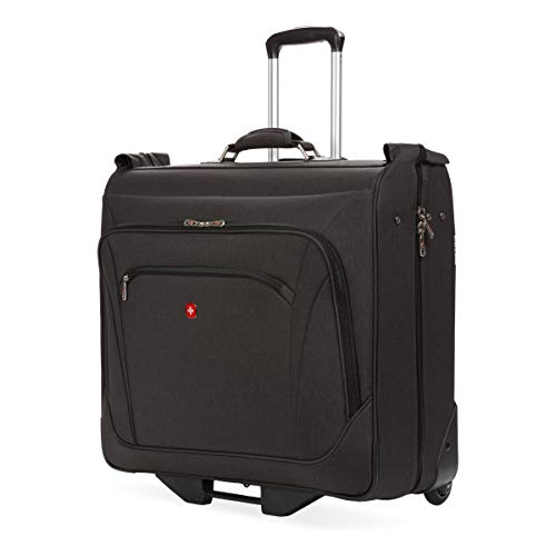 SwissGear 7895 Premium Rolling Garment Bag, Bonus Hanging Feature, Men's and Women's, Carry-on Luggage - Grey Heather - color: Heather Grey, size: 24 inch Rolling